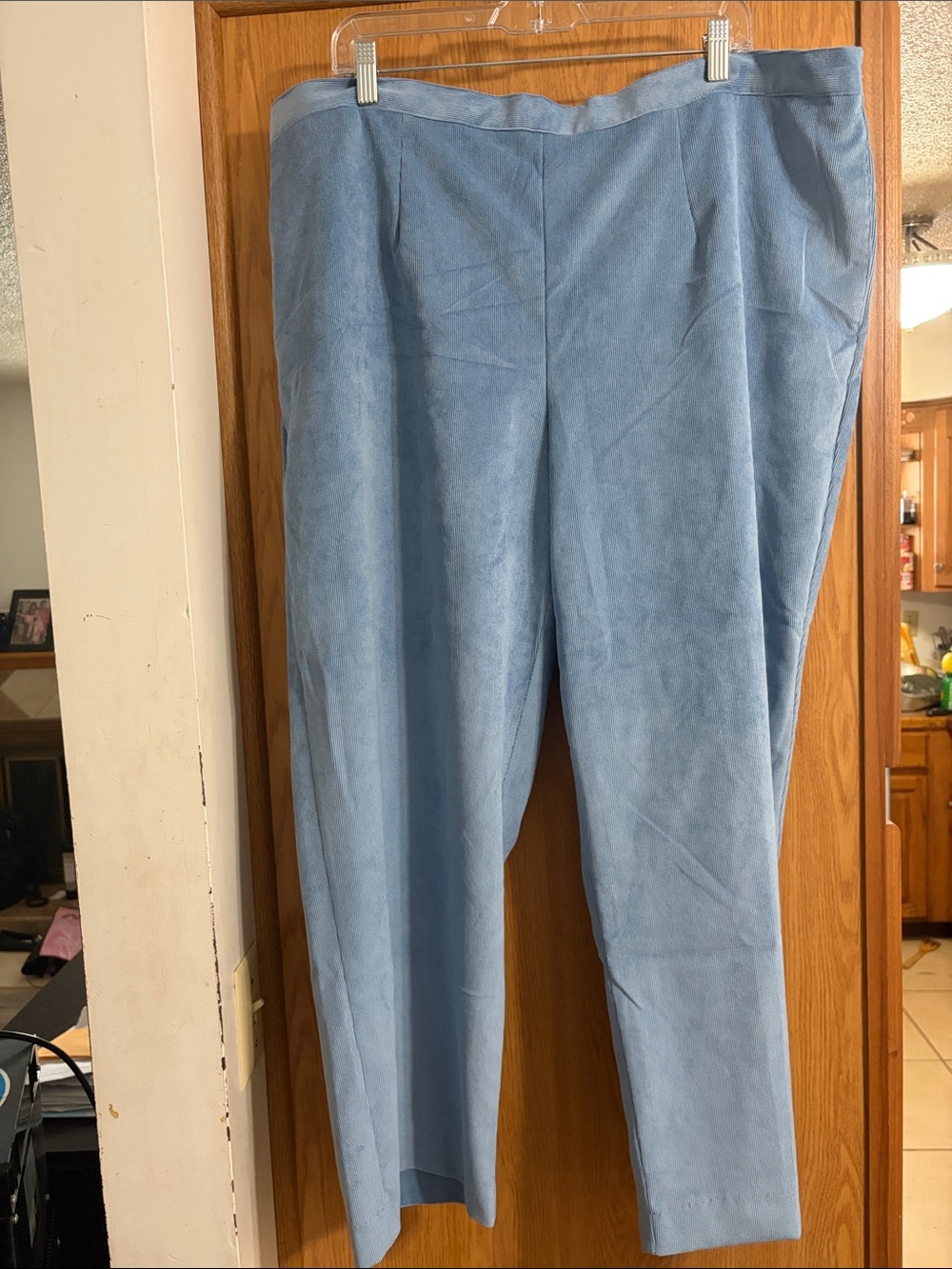 Alfred Dunner Light Blue Corduroy Straight Pants